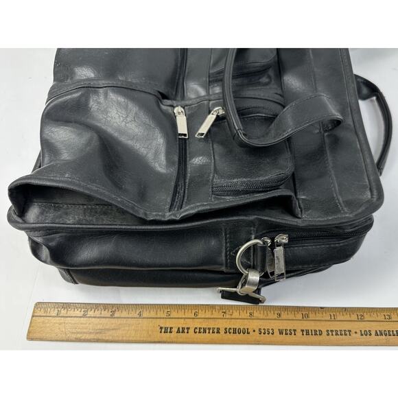 LOUIS RUKEYSER’S WALL STREET CLUB Expandable Satchel Messenger Bag *READ* - Picture 8 of 8